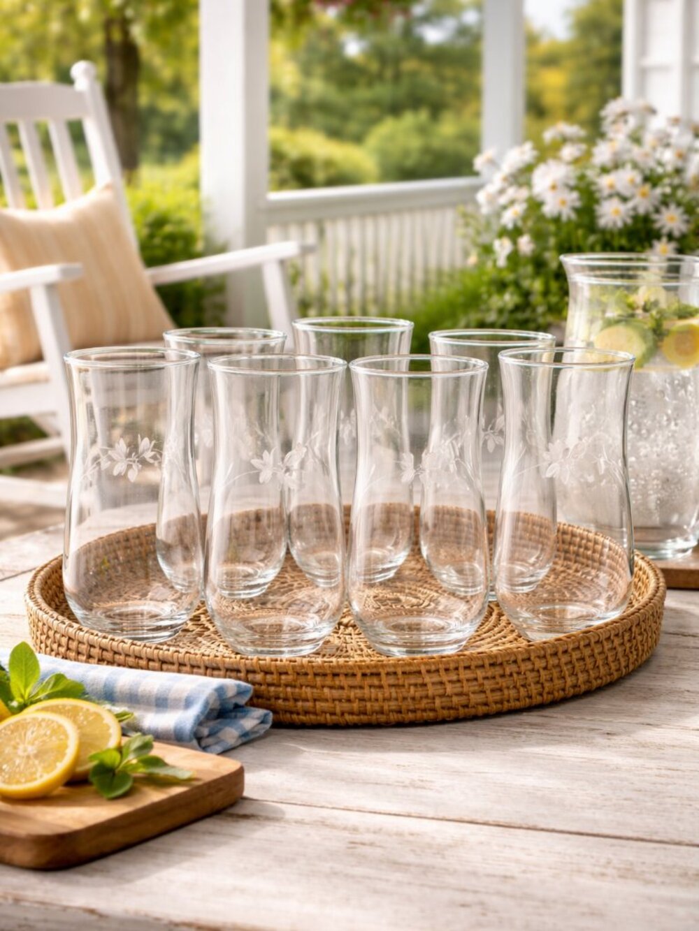 Princess House 18 oz Crystal Tumblers – Set of 6 – Like New